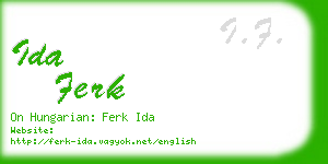 ida ferk business card